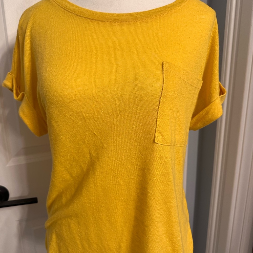 Relaxed Yellow Short Sleeve Tee